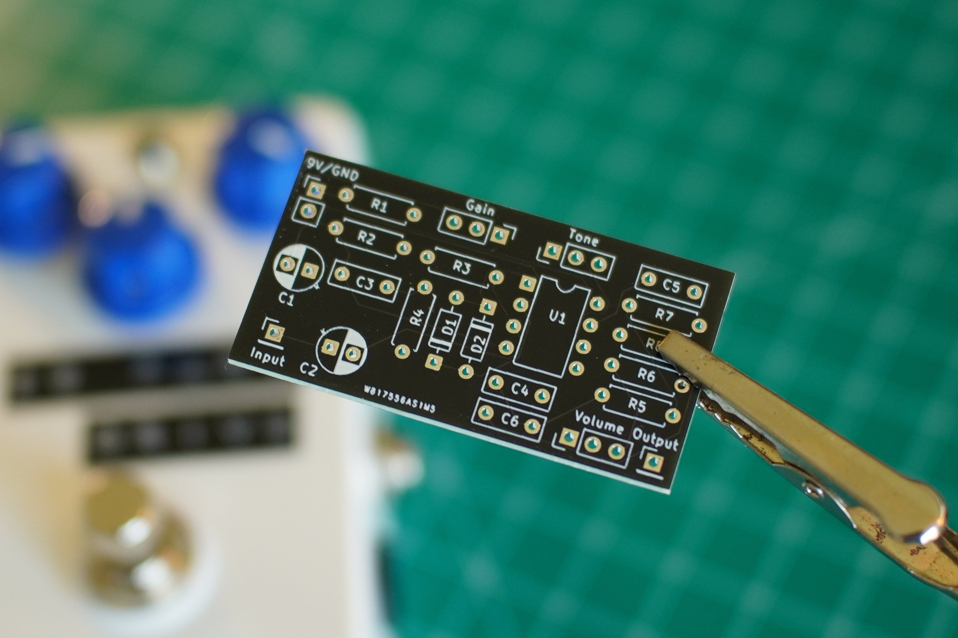 Transparent Overdrive Circuit PCB – DIY Guitar Pedal Circuit